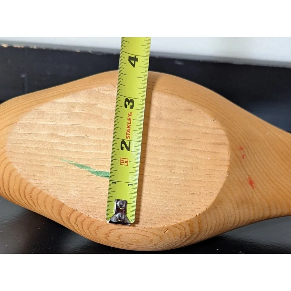 Hand-Carved Solid Wood Duck Decoy Natural Finish 11‎ 1/2